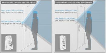 Doorbird A8001 Wall Mount Adaptor for D1101V - Wedge Vertical Recommended mounting height