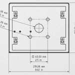 D1101KH Classic Surface-mount IP Video Door Station; Housing Dimensions