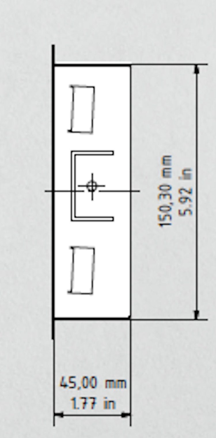 DoorBird D1101KH-FMB Flush Mounting Housing (Back Box), For DoorBird D1101KH-M-F and D1101KH-C-F Stainless steel V2A Side Dimensions