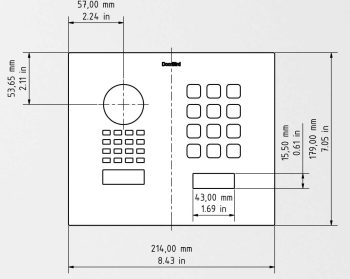 DoorBird IP Video Door Station D1101KH-M-F Modern, flush-mount, stainless steel V2A, brushed, including flush-mounting housing