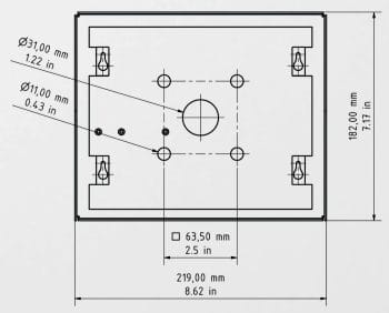 D1101KH SMB Stainless steel V4A (salt-water resistant), brushed Installation Diagram