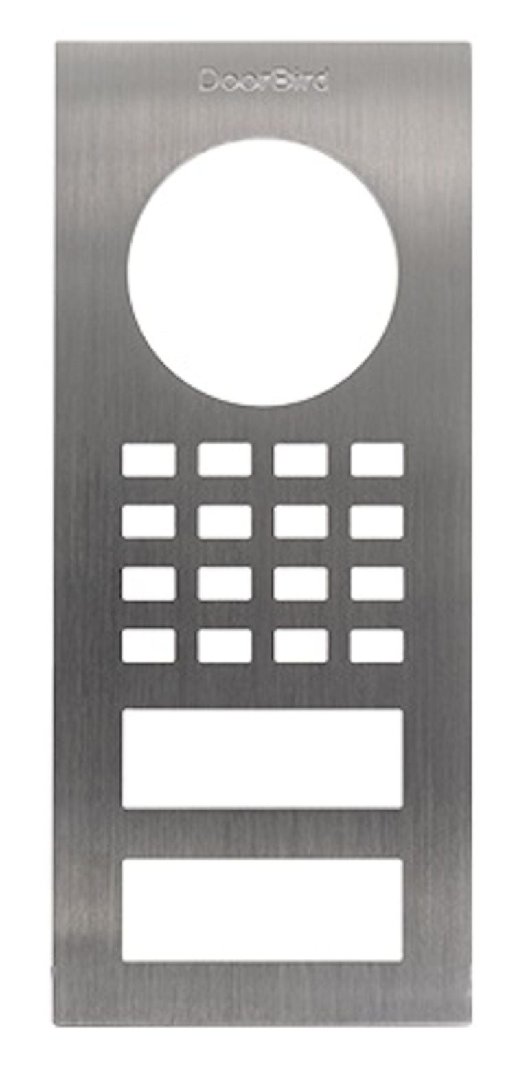 DoorBird D1101V FP Front Panel, Surface Mount Replacement Stainless steel V2A, brushed