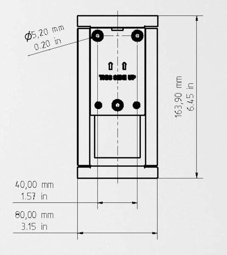 DoorBird D1101 FMB Flush Mounting Housing Back Box Dimensions