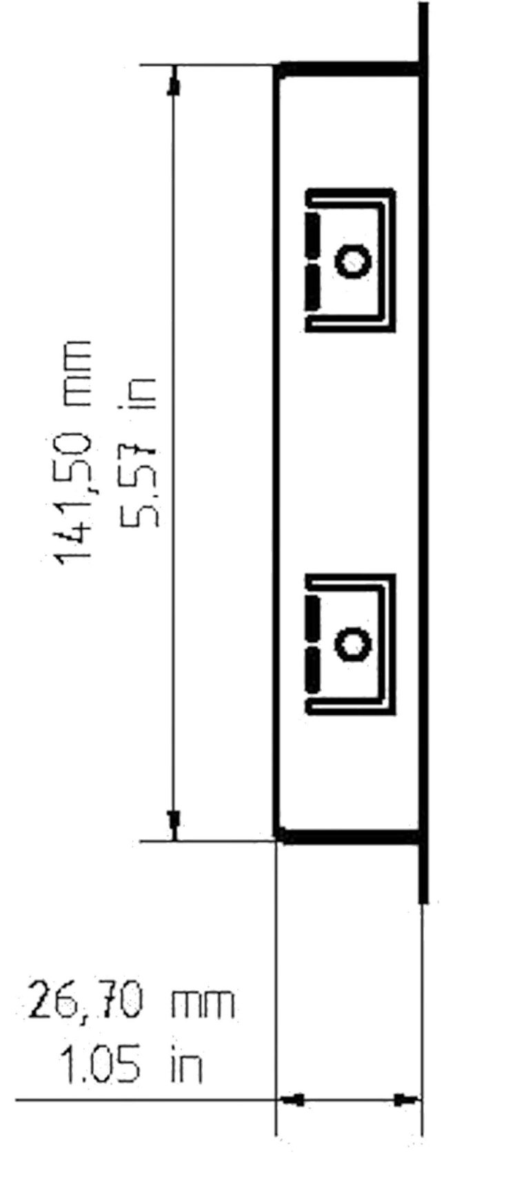 DoorBird D1101 FMB Flush Mounting Housing Back Box Side Dimensions