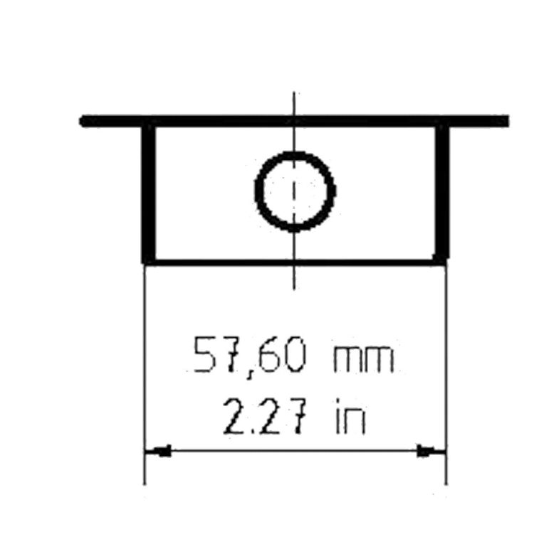 DoorBird D1101 Flush Mounting Housing Back Box Top Dimensions
