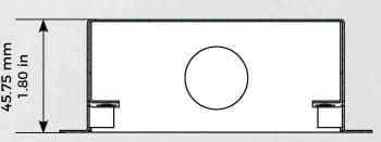 DoorBird D2101V-SMB Surface-Mounting Housing Back Box Stainless Steel Sideway Dimensions