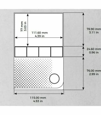 DoorBird A1101 IP Video Indoor Station for Door Communication in Single Family Residences and Apartment Buildings Dimensions
