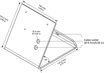 DoorBird Table Stand A8003 for IP Video Indoor Station A1101, White Powder-Coated