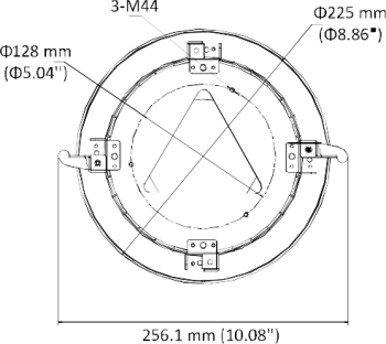 Hikvision RCM-DM44 In-Ceiling Mount for DS-2CD27x3G1 Series Cameras Dimensions