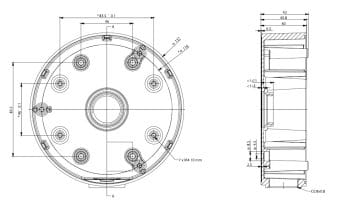Hikvision CB135 Dome Camera Junction Box Dimensions
