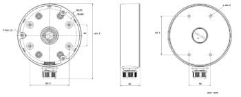 Hikvision CB140PT Junction Box for Dome Camera; Dimensions