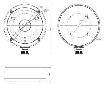 Hikvision CBM Junction Box for Dome Camera Dimensions