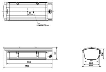 Hikvision CHB-HB Outdoor Box Camera Housing with Wall Bracket Dimensions