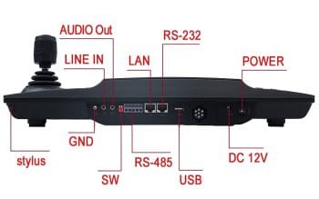 Hikvision DS-1100KI 4-Axis Joystick Network Keyboard Controller Back Buttons