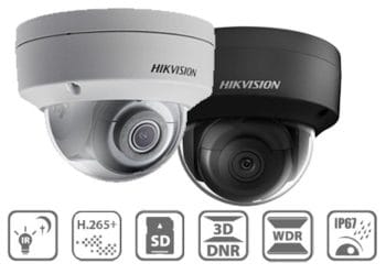 Hikvision DS-2CD2123G0-I 2MP 2.8 mm Outdoor Network Dome Camera with Night Vision and 2.8 mm or 4 mm Lens 2.8 mm or 4 mm Black or white