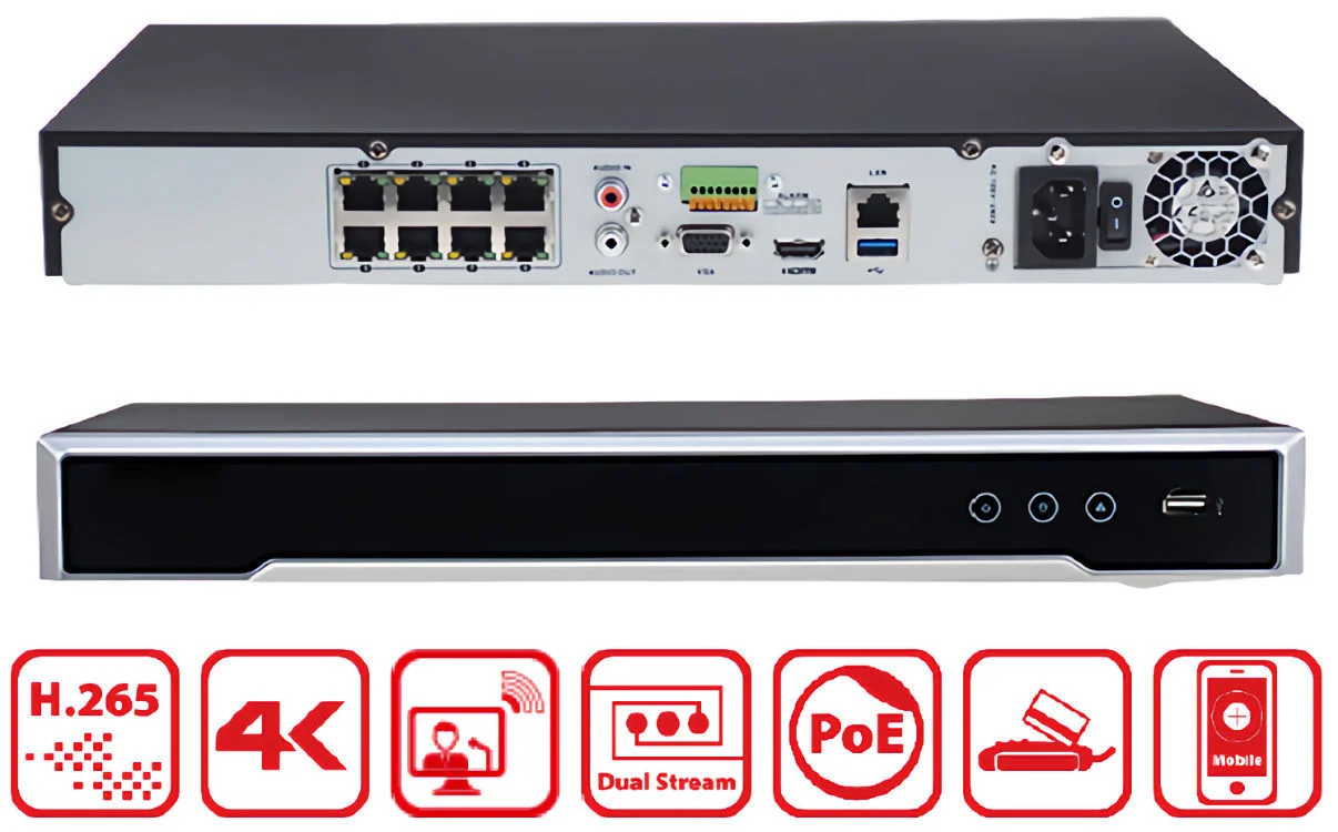 HIKVISION DS-7608NI-I2/8P NVR 4k対応 8ch Amazon.com : DS-7608NI-Q2/8P H.265 8 Channel PoE 4K 8MP Network