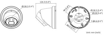 Hikvision PCI-T15F2S, a 5MP outdoor turret camera featuring AcuSense technology for reduced false alarms. With splendid low-light performance and a wide field of view, this camera is perfect for any outdoor setting. Trust Collsam Distribution for all your Hikvision needs. Dimension