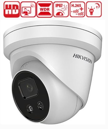 Hikvision PCI-T15F2S, a 5MP outdoor turret camera featuring AcuSense technology for reduced false alarms. With splendid low-light performance and a wide field of view, this camera is perfect for any outdoor setting. Trust Collsam Distribution for all your Hikvision needs Left View.
