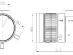 Hikvision TV0550D-4MPIR CS-Mount 5-50mm Varifocal Lens Dimension
