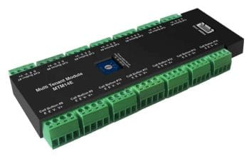 The MTM14E Multi Tenant Module for D2100e and D2100ea IP Video Door Stations allows you to connect to 14 third-party call buttons with LED illumination.