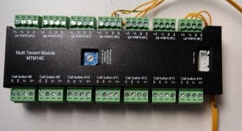 The MTM14E Multi Tenant Module for D2100e and D2100ea IP Video Door Stations allows you to connect to 14 third-party call buttons with LED illumination.