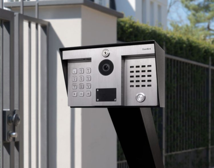 Upgrade Your Door Entry System with DoorBird D1812 IP Video Door Station Features Integration On Gooseneck Stand