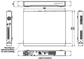 Experience crystal clear 4K recording with Hikvision's 8-channel NVR DS-7608NI-I2/8P. User-friendly interface. Up to 20 TB Storage Dimensions