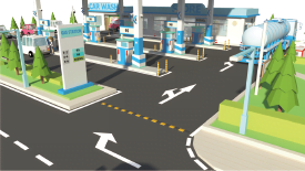 Entrance & Exit - Gas Station - Critical Infrastructure