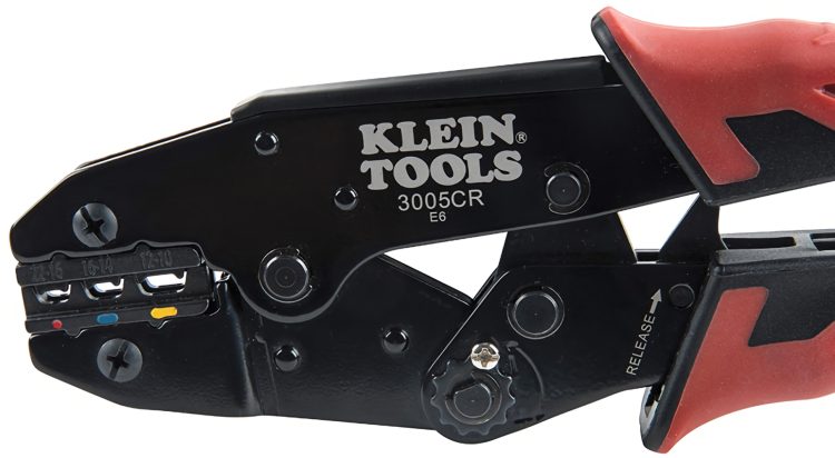 Effortlessly crimp 10-22 AWG insulated wire terminals with the Klein Tools 3005CR Ratcheting Crimper. Color-coded markings and a built-in ratchet ensure a perfect crimp every time. Say goodbye to hand fatigue with its comfortable grip and powerful lever-action design.