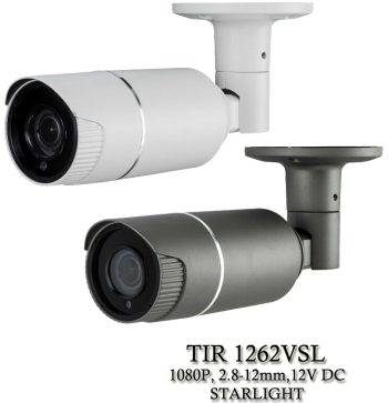 Eyemax TIR-1262VSL 2Megapixel Starlight Bullet Camera. With HD-TVI, HD-CVI, HD-AHD, and 960H support, 3D DNRD, and 4 white array LEDs, this weatherproof camera offers superior performance and a long IR distance of up to 197ft Gray or White Color.