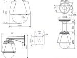 Eyemax UPT-1330 PTZ camera wall and ceiling mount dimension
