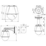 Eyemax UPT-1330 PTZ camera wall and ceiling mount dimension