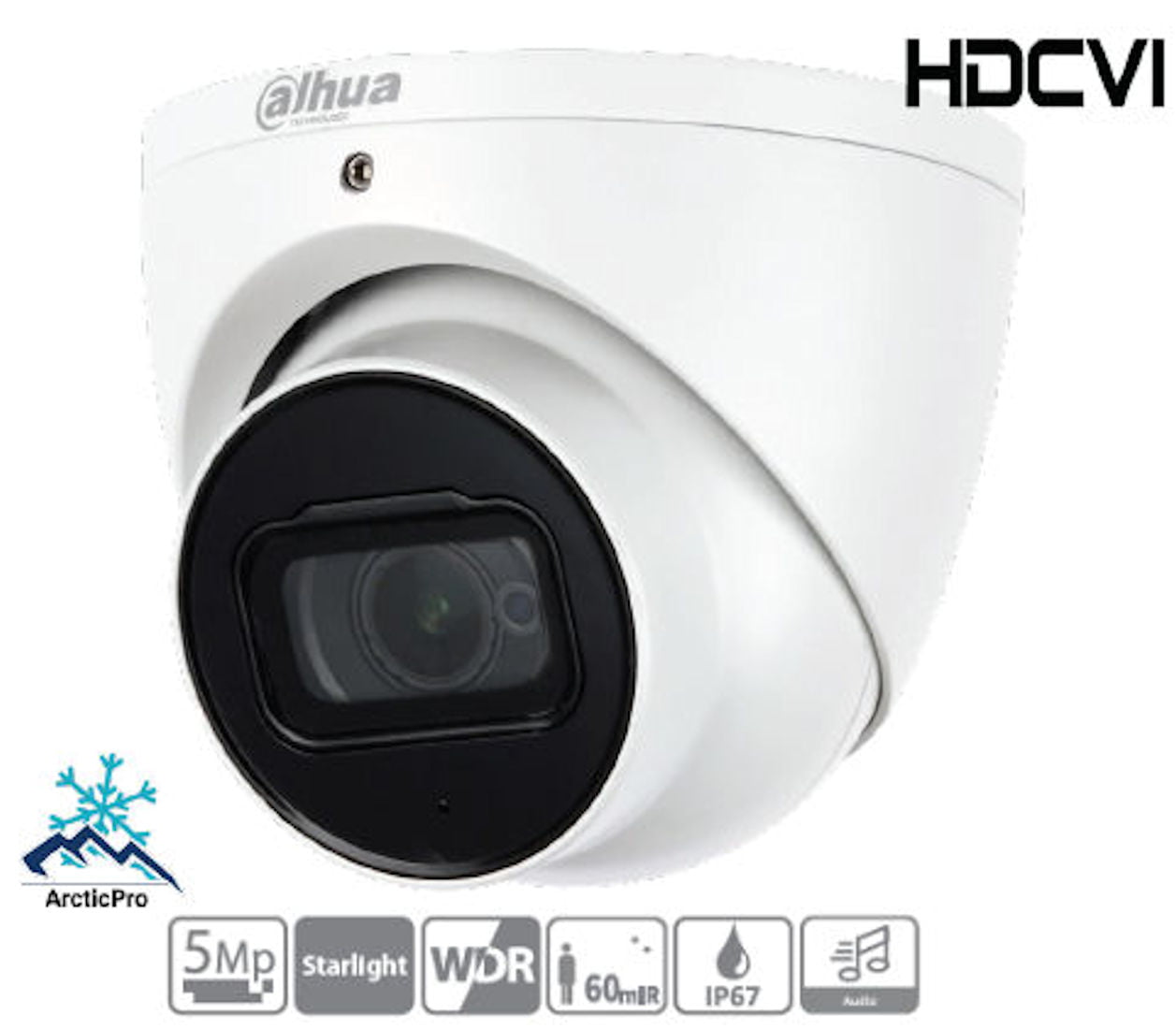 Dahua Technology Starlight A52BJ62 5MP Outdoor HDCVI Eyeball Camera with Night Vision