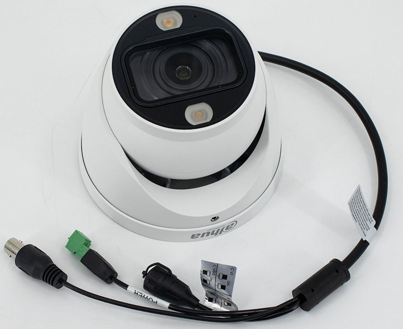 Dahua A52CJ6Z Pro-Series 5MP Night Color 2.0 HDCVI Turret Camera, 2.7, 13.5 Varifocal Lens, White Top View