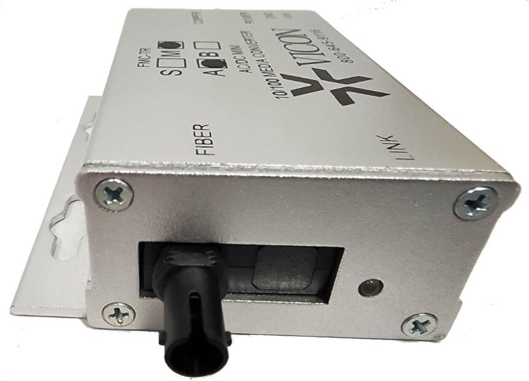 Upgrade your video network with Vicon Industries FMC-TRM-A, a 2-port mini fiber-optic media converter for extending range and 100 Mbps transmission.