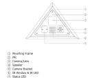 Vicon V-CELL-HD-B Corner Mount Network Camera Diagram