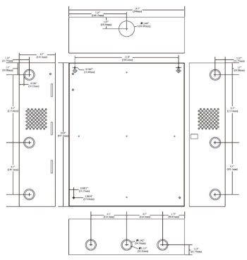 Upgrade your access control system with Vicon's VAX-TROVE-4DR, a four-door controller with secure enclosure and power supply. Supports Wiegand and OSDP protocols for efficient reader communication Cabinet Dimensions.
