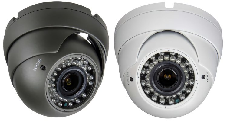 Telpix AIB-C2032FV AHD IR Eyeball camera. 1080P HD, varifocal lens, 30 IR LEDs, and motion alarm for ultimate security. Available in black or white, with an IP66 rating for outdoor use. Get clear images day or night!