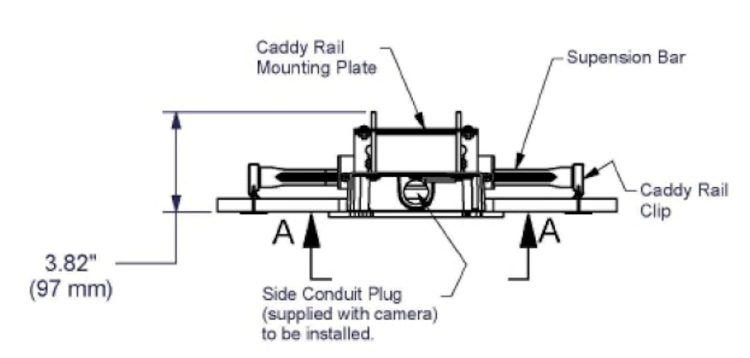 V2000D-ICD In Ceiling Mount Kit; Allows the V2000D Domes to be Installed in a Drop Ceiling Dimensions