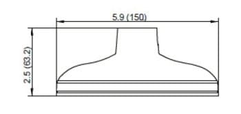V2000D-PM VICON SECURITY PENDANT MOUNT Dimensions