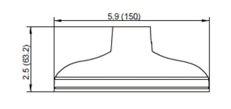 V2000D-PM VICON SECURITY PENDANT MOUNT Dimensions