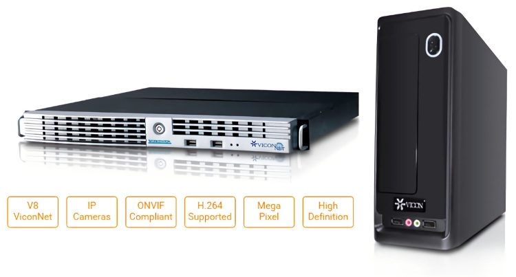 VPK-SANV8 Preloaded Viconnet Desktop Or Rack Mount NVR with SAN iSCSI or NIC Connectors View Record and Configure Viconnet IP Devices and Recorders Dimensions