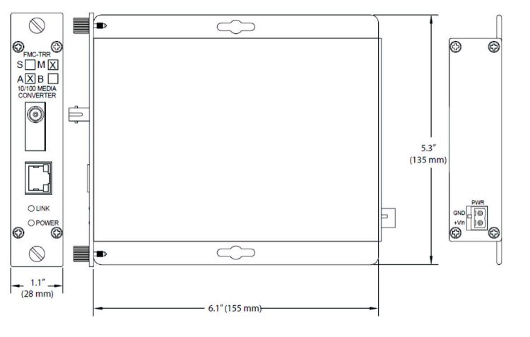 Upgrade your security system with Vicon Security FMC-TRRM-A, a 2-port rack-mount fiber-to-Ethernet media converter. Extend Ethernet range up to 2 miles (3.22 km) and withstand extreme temperatures. Pair with FMC-TRRM-B for a reliable fiber link!