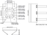 Dahua DH-PFA150 Is a Pole Mount Bracket Made of SECC And SUS304 Stainless Steel. Compatible With Dahua Cameras. Black or White Color Dimensions.
