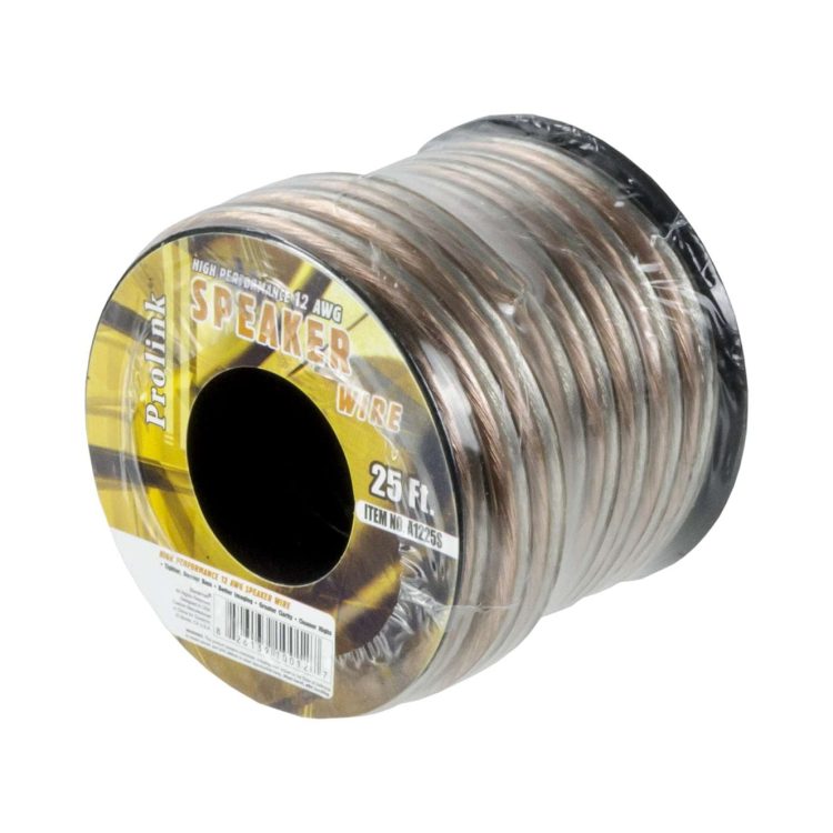 CB-A1225S 25 feet (7.62 m)0. High Performance 12 AWG Oxygen-Free Polarized Speaker Wire.