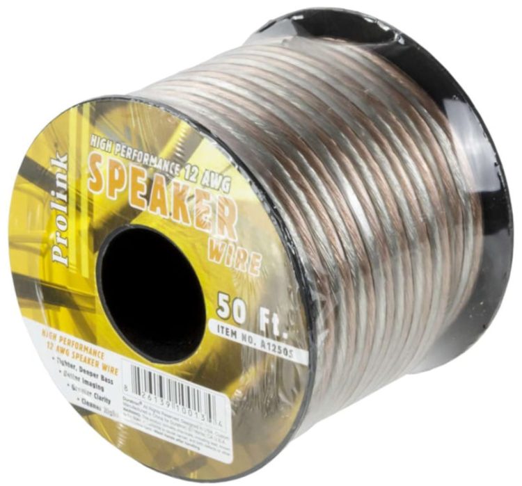 CB-A12500S 50 ft (15.24 m) speaker wire features two conductors made of high purity oxygen-free bare copper Roll