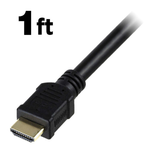 CB-HC20-A001-BK HDMI 2.0 Cable 1ft (30.48 cm) Ultra-HD High Speed 4K 3D HDTV 18Gbs with Audio and Ethernet