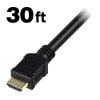 CB-HC20-A030-BK 30ft (9.14 m) HDMI 2.0 Cable, 3840×2160(4K)@60fps, 30 AWG, CL3 Rated-Support 4K 3D, Ethernet, and Audio Return Channel (ARC)