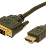 CB TNC950PBB1030 HDMI to DVI-D Cable—HDMI to DVI Adapter Converter Cable DVI-D Male, 1x HDMI Male – Black, 3 feet (0.91 meters)