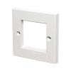 CN-KD-FP37 White Plastic Single Gang Decor Style Office Home Wall Face Plate 1-Gang Front;